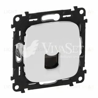 Розетка компьютерная одинарная Legrand Valena Allure 6 кат, RJ 45, UTP, белый 753042+755415 753042 + 755415