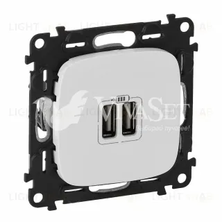 Розетка USB двойная для зарядки Legrand Valena Allure 1500 мА, белый 754995 754995