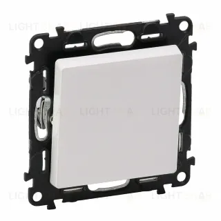 Кнопочный выключатель с символом звонок c подсветкой Legrand Valena Allure 6А/250В белый 752011+67686+755090 752011 + 67686 + 755090