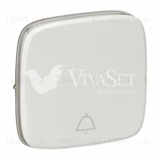 Кнопочный выключатель с символом звонок Legrand Valena Allure 6А/250В перламутр 752011+755019 752011 + 755019