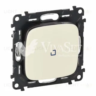 Выключатель одноклавишный перекрестный (из 3-х мест) с подсветкой Legrand Valena Allure 10А/250В слоновая кость 752007+665090+755086 752007 + 665090 + 755086