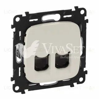 Розетка компьютерная двойная Legrand Valena Allure 6 кат, RJ 45, UTP, слоновая кость 753043+755426 753043 + 755426