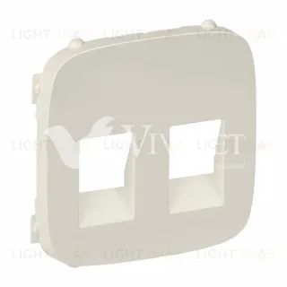 Розетка двойная акустическая с пружинными зажимами Legrand Valena Allure, слоновая кость 753078+755376 753078 + 755376