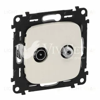 Розетка TV-SAT Legrand Valena Allure проходная слоновая кость 753071+754826 753071 + 754826