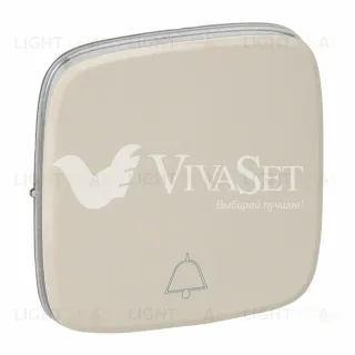 Кнопочный выключатель с символом звонок Legrand Valena Allure 6А/250В слоновая кость 752011+755016 752011 + 755016