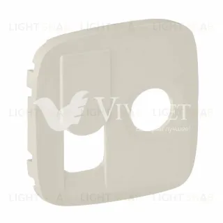 Розетка TV единственная Legrand Valena Allure (звезда) и интернет розетка RJ 45, 6 кат. Экранированная, слоновая кость 753055+754836 753055 + 754836