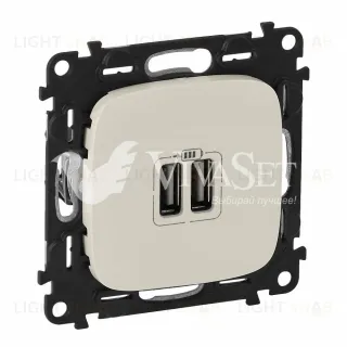 Розетка USB двойная для зарядки Legrand Valena Allure 1500 мА, слоновая кость 754996 754996