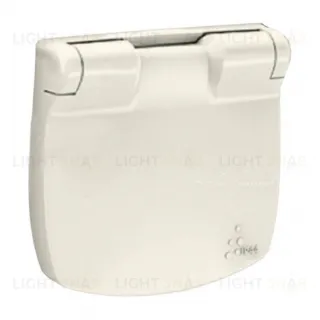 Розетка с заземлением и крышкой Legrand Valena Allure 16A/250В, безвинтовой зажим, слоновая кость 753021+754846 753021 + 754846