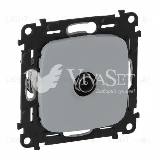Розетка TV единственная Legrand Valena Allure (звезда), алюминий 753051+754767 753051 + 754767