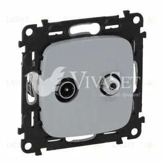 Розетка TV-SAT Legrand Valena Allure оконечная алюминий 753059+754827 753059 + 754827