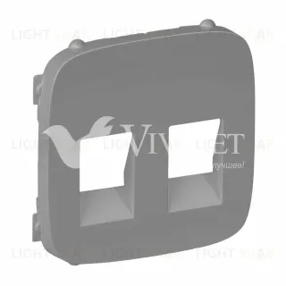 Розетка двойная акустическая с пружинными зажимами Legrand Valena Allure, алюминий 753078+755377 753078 + 755377