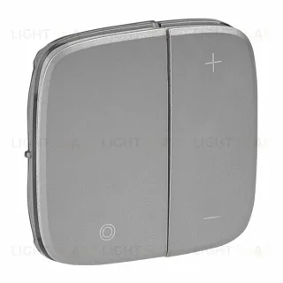 Светорегулятор кнопочный для балластов 1-10В с нейтралью Legrand Valena Allure, алюминий 752067+752087 752067 + 752087