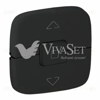 Выключатель управления для жалюзи и рольставней Legrand Valena Allure 10А/250В, матовый черный 752029+755148 752029 + 755148