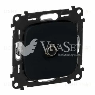 Розетка TV единственная Legrand Valena Allure (звезда), матовый черный 753051+754768 753051 + 754768