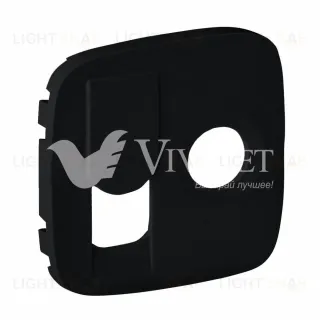 Розетка TV единственная Legrand Valena Allure (звезда) и интернет розетка RJ 45, 6 кат. Экранированная, матовый черный 753055+754838 753055 + 754838