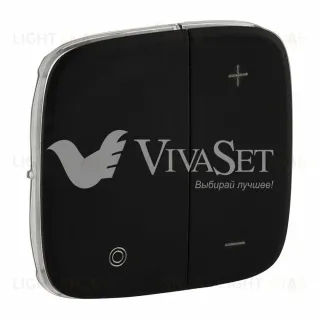 Кнопочный светорегулятор Legrand Valena Allure без нейтрали 5-400 Вт, матовый черный 752062+752088 752062 + 752088