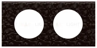 Рамка двухместная Legrand Celiane, кожа блэк пиксел 69452 69452