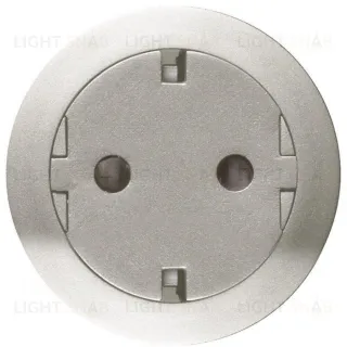 Розетка с заземлением с плоской лицевой панелью Legrand Celiane, безвинтовой зажим (титан) 67167+80251 67167 + 80251