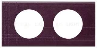 Рамка двухместная Legrand Celiane, кожа пурпур 69442 69442