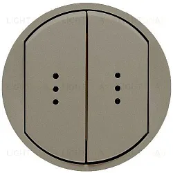 Выключатель двухклавишный с подсветкой Legrand Celiane 10А (титан) 68304+67002+67002+67684+67684+80251 68304 + 67002 + 67684 + 80251