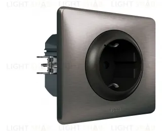 Умная розетка с заземлением и шторками 16А/230В Legrand Netatmo Celiane безвинтовой зажим титан 64838 64838