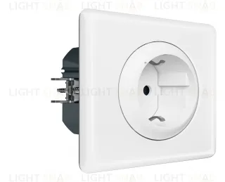 Умная розетка с заземлением и шторками 16А/230В Legrand Netatmo Celiane безвинтовой зажим белый 64830 64830