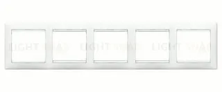 Рамка пятерная Legrand Valena, белый глянцевый 774455 774455