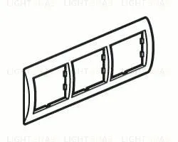 Рамка тройная Legrand Valena,темное дерево/серебро 770373 770373