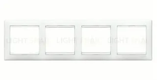 Рамка четверная Legrand Valena, белый глянцевый 774454 774454