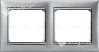 Рамка двойная Legrand Valena матовый алюминий 770332 770332
