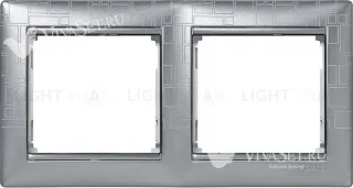 Рамка двойная Legrand Valena алюминий модерн 770342 770342