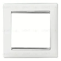 Рамка одинарная Legrand Valena, белый глянец/серебро 770491 770491