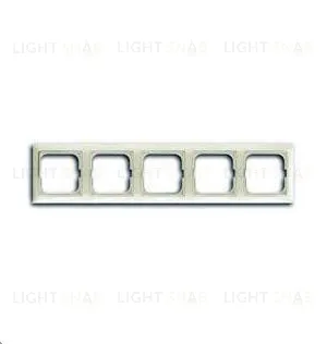 Рамка пятиместная ABB Basic 55, цвет шале-белый 2CKA001725A1515 2CKA001725A1515