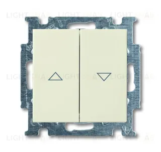 Выключатель жалюзи без фиксации ABB Basic 55, слоновая кость 2CKA001413A1085 2CKA001413A1085