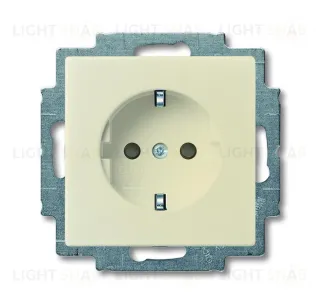 Розетка с заземлением с безвинтовыми зажимами ABB Basic 55, слоновая кость 2CKA002011A3857 2CKA002011A3857