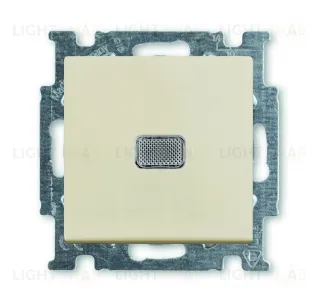 Переключатель одноклавишный с подсветкой ABB Basic 55, слоновая кость 2CKA001012A2150 2CKA001012A2150