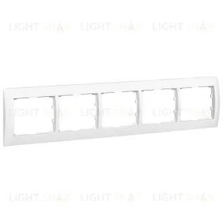 Рамка пятерная для горизонтального монтажа Legrand Galea Life белый глянцевый 771005 771005