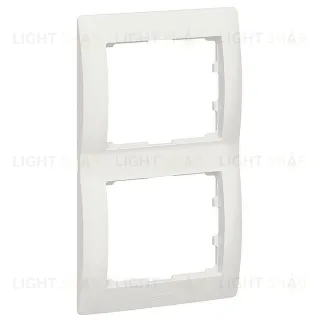 Рамка двойная для вертикального монтажа Legrand Galea Life перламутр 771506 771506