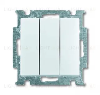 Выключатель трехклавишный ABB Basic 55, белый 2CKA001012A2155 2CKA001012A2155