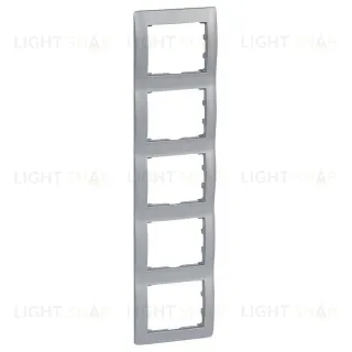 Рамка пятерная для вертикального монтажа Legrand Galea Life алюминий 771309 771309