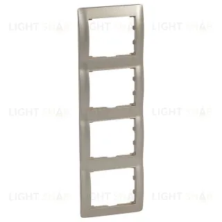 Рамка четверная для вертикального монтажа Legrand Galea Life титан 771408 771408