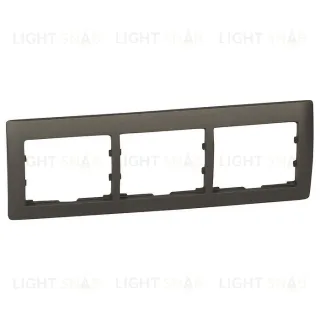Рамка тройная для горизонтального монтажа Legrand Galea Life темная бронза 771203 771203