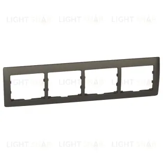 Рамка четверная для горизонтального монтажа Legrand Galea Life темная бронза 771204 771204