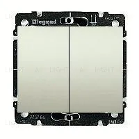 Выключатель двухклавишный Legrand Galea Life 10А/250В 775805+771512 775805 + 771512