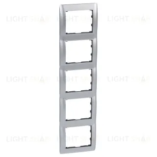 Рамка пятерная для вертикального монтажа Legrand Galea Life шлифованный алюминий 771959 771959