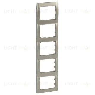 Рамка пятерная для вертикального монтажа Legrand Galea Life титан 771409 771409