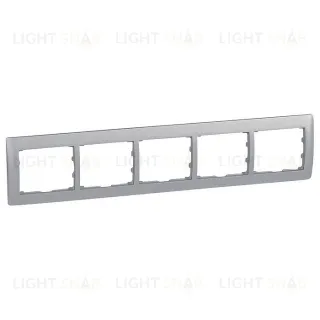 Рамка пятерная для горизонтального монтажа Legrand Galea Life алюминий 771305 771305