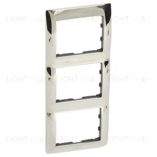 Рамка тройная для вертикального монтажа Legrand Galea Life хром 771937 771937