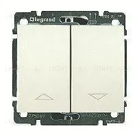 Выключатель управления жалюзи Legrand Galea Life с электрич.блокировкой, 10А/250В 775814+771514 775814 + 771514