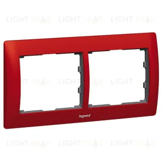 Рамка двойная для горизонтального монтажа Legrand Galea Life красный металл 771902 771902